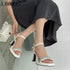 Square Toe Muller Rhinestone Sexy Heel